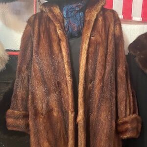 Full Length Marmot Fur Coat Late 1960s